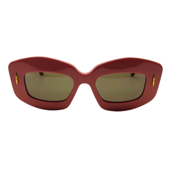 LOEWE PINK / GOLD LOGO ACETATE FRAME SCREEN SUNGLASSES main image 6